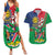 Namibia Independence Day Couples Matching Summer Maxi Dress and Hawaiian Shirt Coat Of Arms Curve Style - Wonder Print Shop