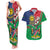 Namibia Independence Day Couples Matching Tank Maxi Dress and Hawaiian Shirt Coat Of Arms Curve Style - Wonder Print Shop