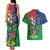 Namibia Independence Day Couples Matching Tank Maxi Dress and Hawaiian Shirt Coat Of Arms Curve Style - Wonder Print Shop