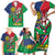 Namibia Independence Day Family Matching Short Sleeve Bodycon Dress and Hawaiian Shirt Coat Of Arms Curve Style - Wonder Print Shop