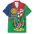 Namibia Independence Day Family Matching Short Sleeve Bodycon Dress and Hawaiian Shirt Coat Of Arms Curve Style - Wonder Print Shop