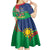 Namibia Independence Day Kid Short Sleeve Dress Coat Of Arms Curve Style - Wonder Print Shop