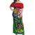 Namibia Independence Day Off Shoulder Maxi Dress Coat Of Arms Curve Style - Wonder Print Shop