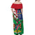 Namibia Independence Day Off Shoulder Maxi Dress Coat Of Arms Curve Style - Wonder Print Shop