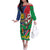 Namibia Independence Day Off The Shoulder Long Sleeve Dress Coat Of Arms Curve Style - Wonder Print Shop