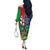 Namibia Independence Day Off The Shoulder Long Sleeve Dress Coat Of Arms Curve Style - Wonder Print Shop