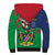 Namibia Independence Day Sherpa Hoodie Coat Of Arms Curve Style - Wonder Print Shop