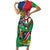 Namibia Independence Day Short Sleeve Bodycon Dress Coat Of Arms Curve Style