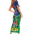 Namibia Independence Day Short Sleeve Bodycon Dress Coat Of Arms Curve Style