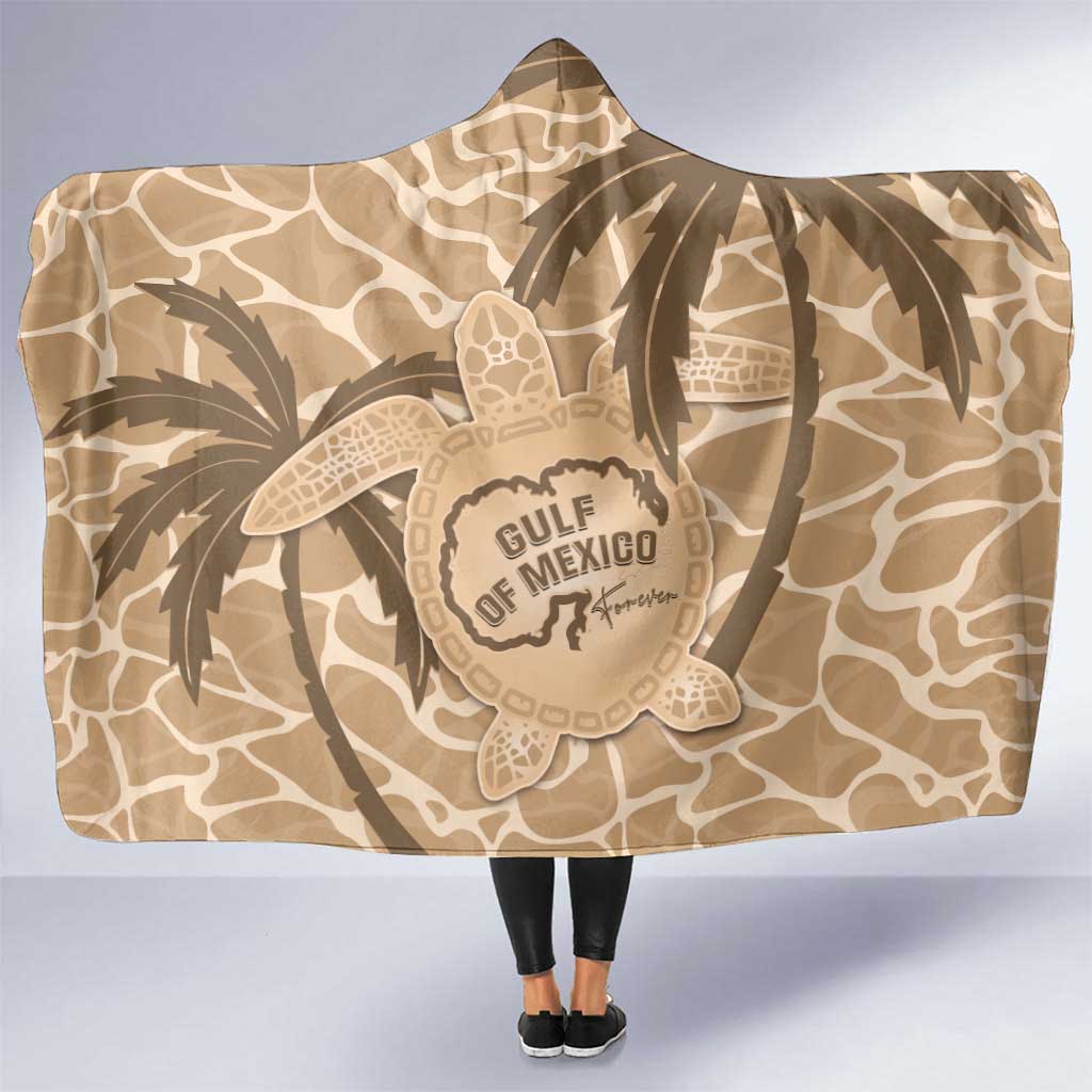 Gulf of Mexico Forever Hooded Blanket Mexican Turtle Brown Version