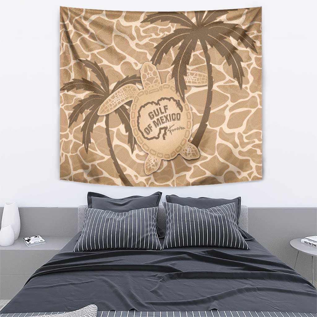 Gulf of Mexico Forever Tapestry Mexican Turtle Brown Version