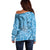 Gulf of Mexico Forever Off Shoulder Sweater Mexican Turtle Blue Version