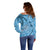 Gulf of Mexico Forever Off Shoulder Sweater Mexican Turtle Blue Version