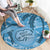 Gulf of Mexico Forever Round Carpet Mexican Turtle Blue Version