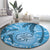 Gulf of Mexico Forever Round Carpet Mexican Turtle Blue Version