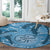 Gulf of Mexico Forever Round Carpet Mexican Turtle Blue Version