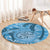 Gulf of Mexico Forever Round Carpet Mexican Turtle Blue Version