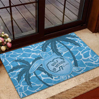 Gulf of Mexico Forever Rubber Doormat Mexican Turtle Blue Version