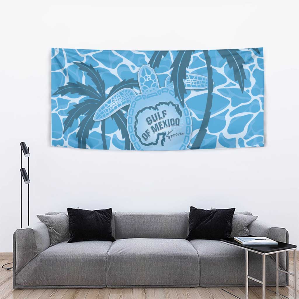 Gulf of Mexico Forever Tapestry Mexican Turtle Blue Version