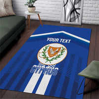 Custom Cyprus Football Area Rug Go Champions