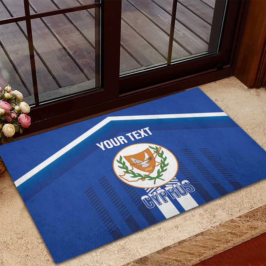 Custom Cyprus Football Rubber Doormat Go Champions