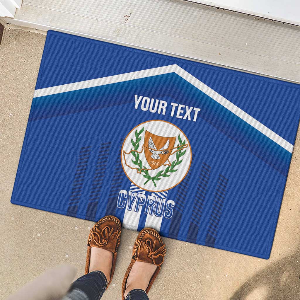 Custom Cyprus Football Rubber Doormat Go Champions