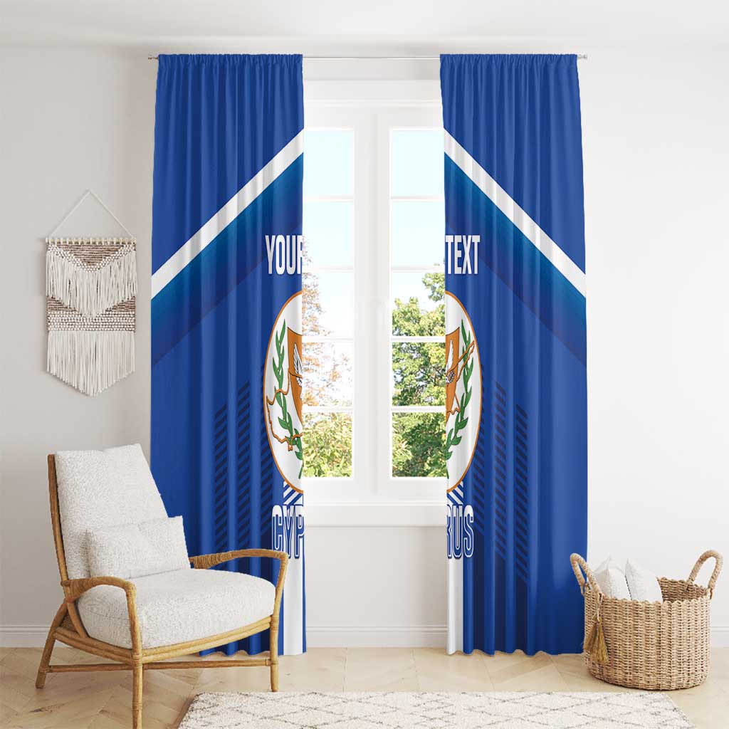 Custom Cyprus Football Window Curtain Go Champions