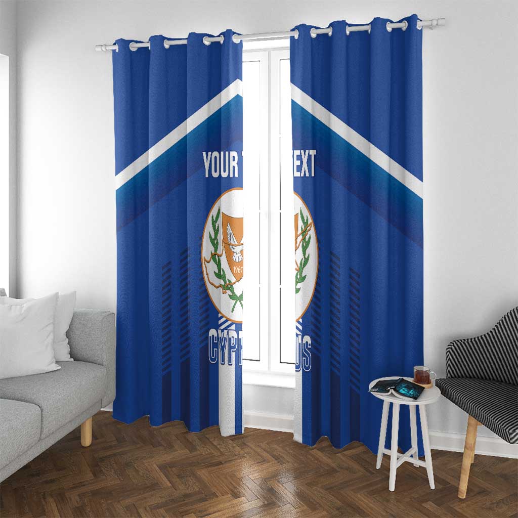 Custom Cyprus Football Window Curtain Go Champions