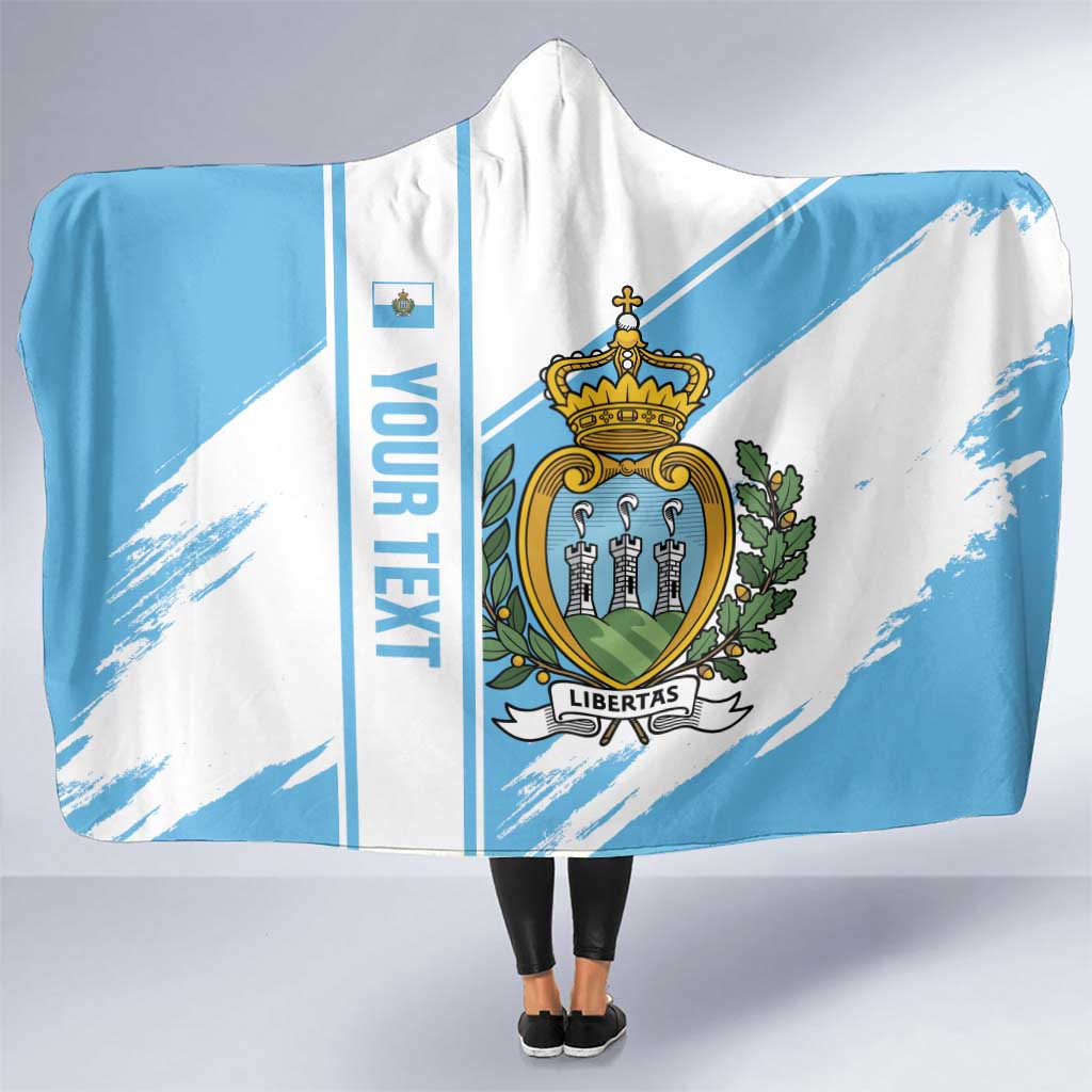 Custom San Marino Football Hooded Blanket Come On La Serenissima