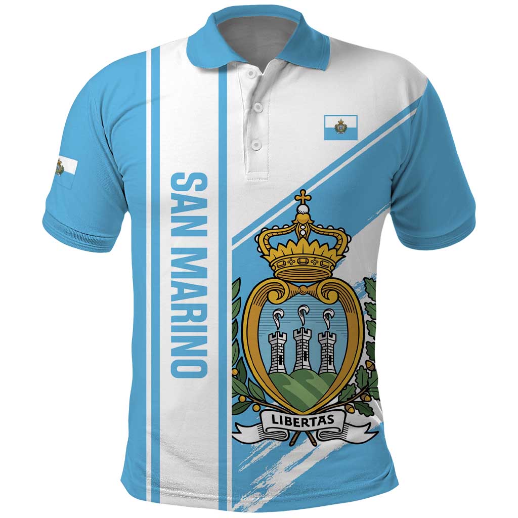 Custom San Marino Football Polo Shirt Come On La Serenissima