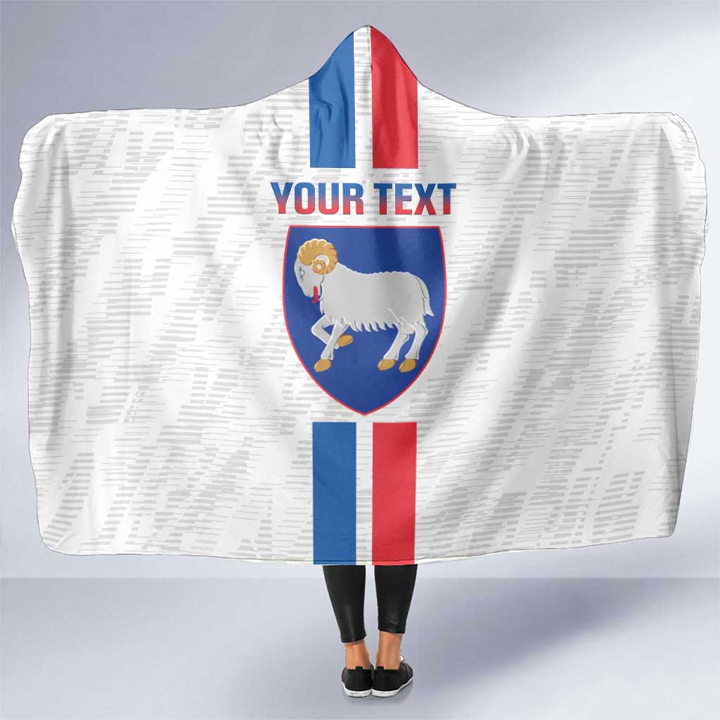 Custom Faroe Islands Football Hooded Blanket Come On National Team