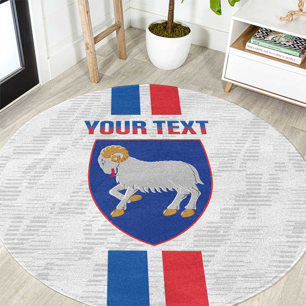 Custom Faroe Islands Football Round Carpet Come On National Team