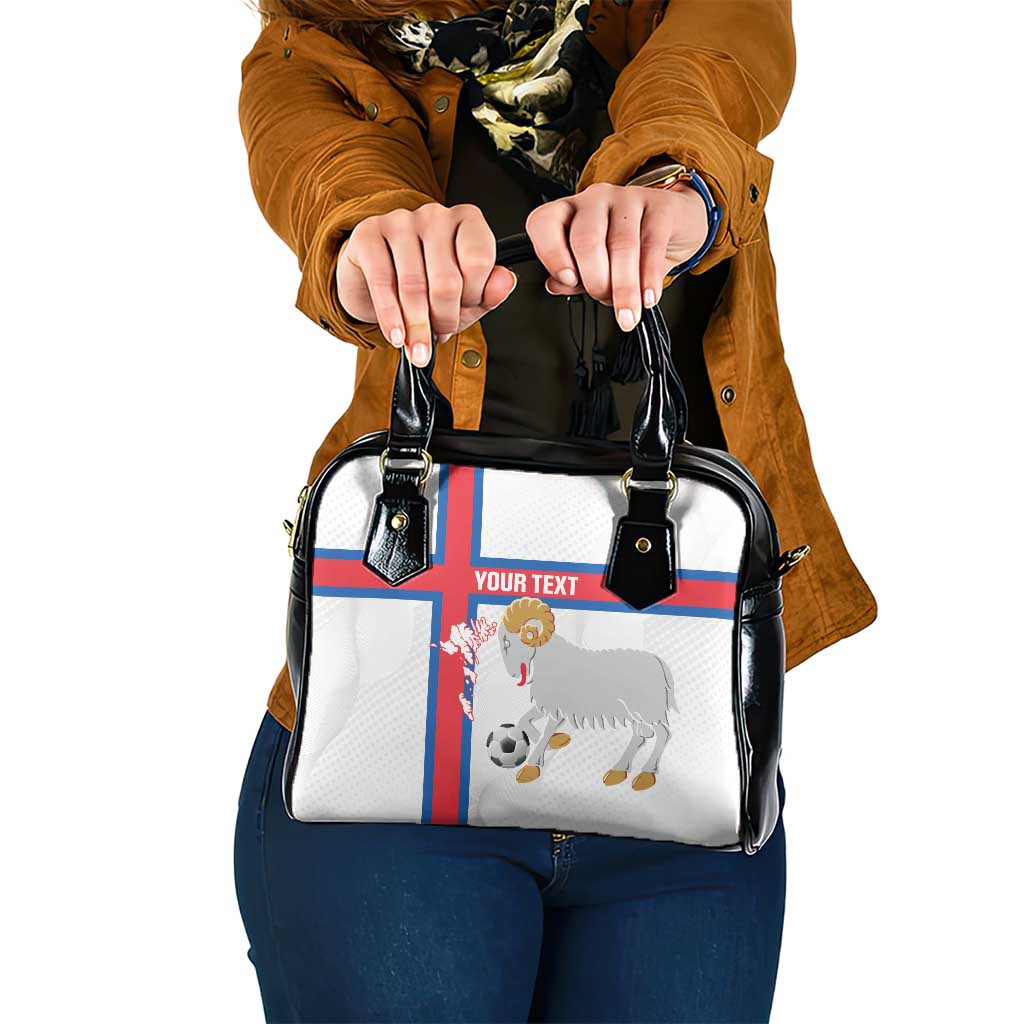 Custom Faroe Islands Football Shoulder Handbag Coat Of Arms Flag Style