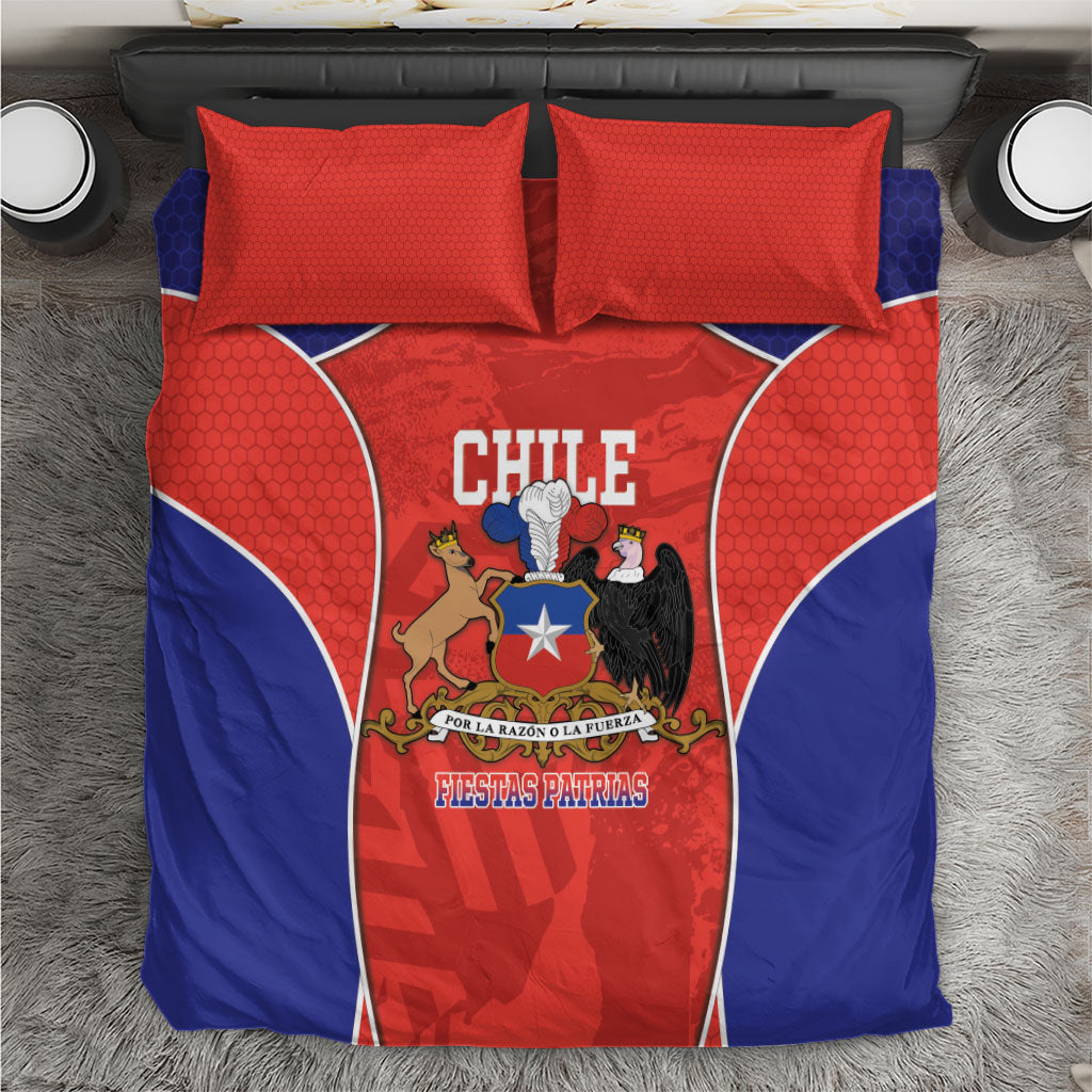 Chile Independence Day Bedding Set Fiestas Patrias Coat Of Arms Style