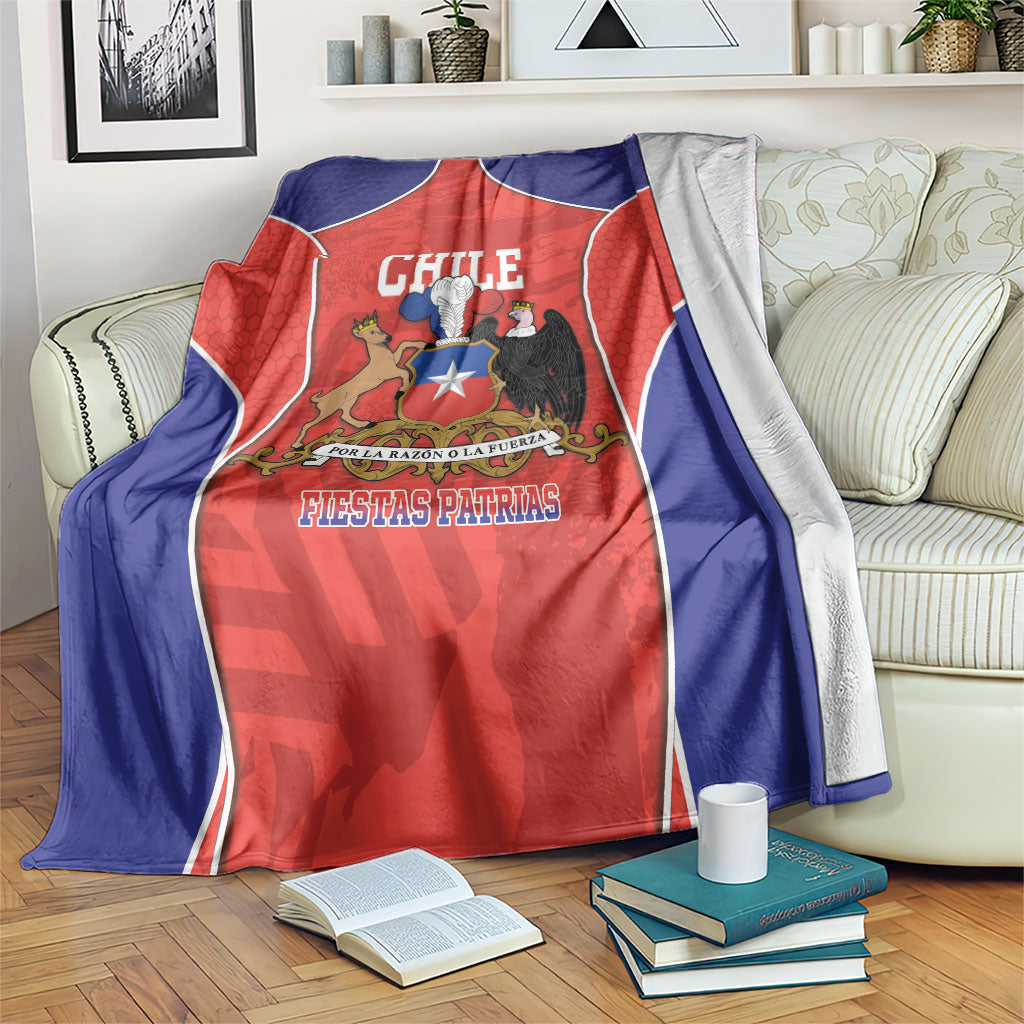 Chile Independence Day Blanket Fiestas Patrias Coat Of Arms Style
