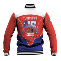 Personalized Chile Independence Day Baseball Jacket Chilean Code 56 Copihue Flowers