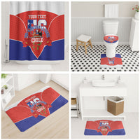 Personalized Chile Independence Day Bathroom Set Chilean Code 56 Copihue Flowers