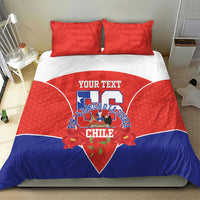 Personalized Chile Independence Day Bedding Set Chilean Code 56 Copihue Flowers