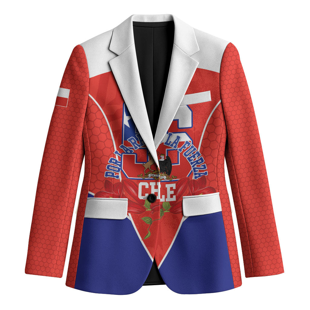 Personalized Chile Independence Day Blazer Chilean Code 56 Copihue Flowers