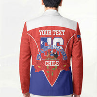Personalized Chile Independence Day Blazer Chilean Code 56 Copihue Flowers