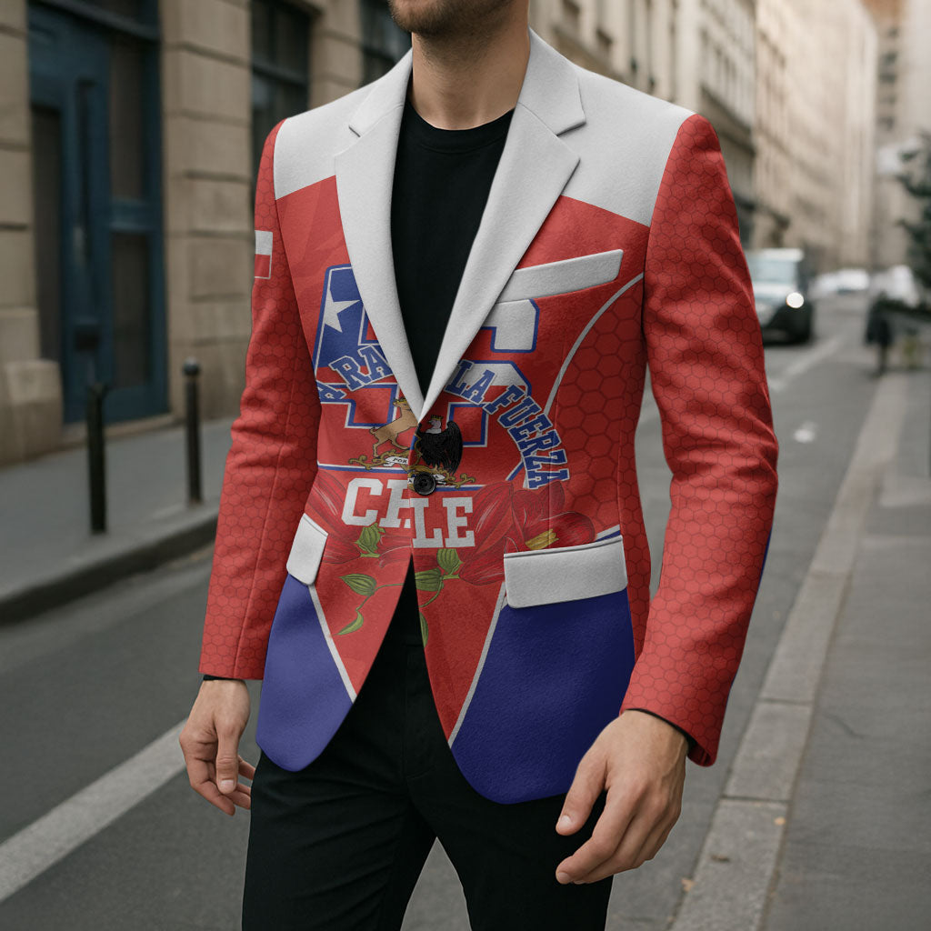 Personalized Chile Independence Day Blazer Chilean Code 56 Copihue Flowers