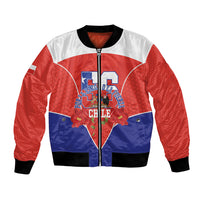 Personalized Chile Independence Day Bomber Jacket Chilean Code 56 Copihue Flowers