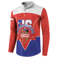 Personalized Chile Independence Day Button Sweatshirt Chilean Code 56 Copihue Flowers