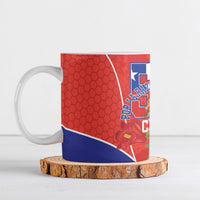 Chile Independence Day Ceramic Mug Chilean Code 56 Copihue Flowers