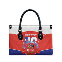 Personalized Chile Independence Day Leather Bag Chilean Code 56 Copihue Flowers