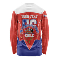 Personalized Chile Independence Day Long Sleeve Shirt Chilean Code 56 Copihue Flowers