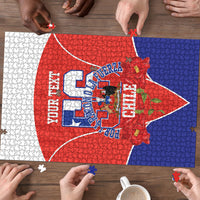 Personalized Chile Independence Day Puzzle Chilean Code 56 Copihue Flowers