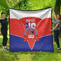 Personalized Chile Independence Day Quilt Chilean Code 56 Copihue Flowers