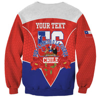 Personalized Chile Independence Day Sweatshirt Chilean Code 56 Copihue Flowers