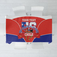 Personalized Chile Independence Day Tablecloth Chilean Code 56 Copihue Flowers